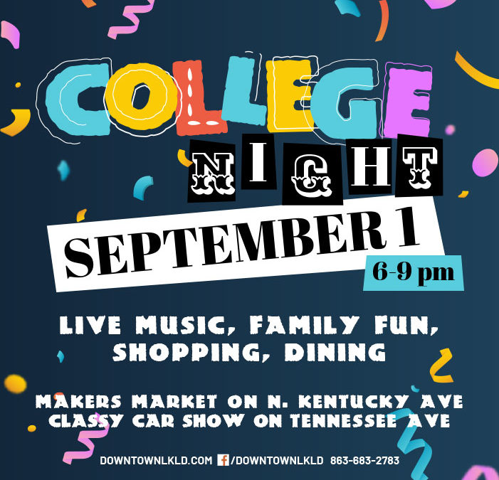 First Friday: College Night, September 1 CANCELED!
